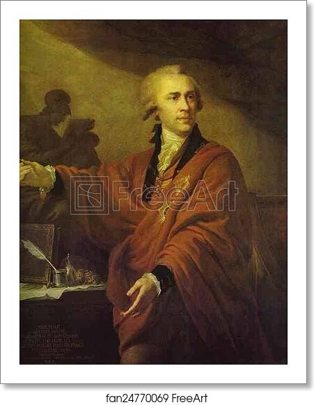 Free art print of Portrait of Count Alexey Musin-Pushkin by Johann Baptist Lampi The Elder