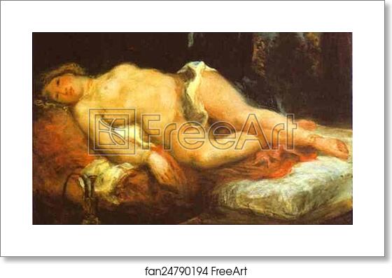 Free art print of Odalisque Reclining on a Divan by Eugène Delacroix Free art print of Odalisque Reclining on a Divan by Eugène Delacroix