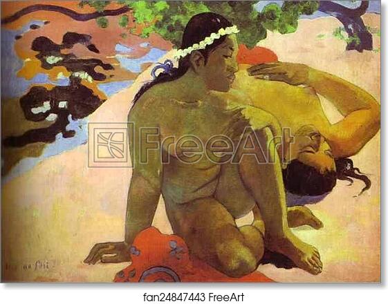 Free art print of Aha oe feii? (Are You Jealous? ) by Paul Gauguin