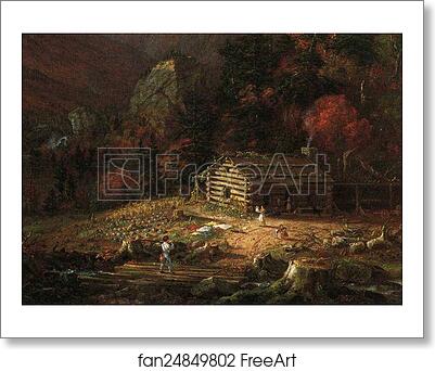 Free art print of The Hunter's Return. Detail by Thomas Cole