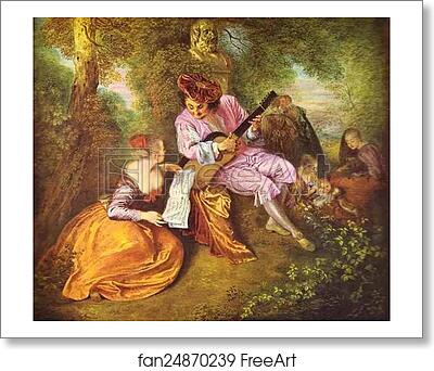 Free art print of La Gamme d'Amour by Jean-Antoine Watteau Free art print of La Gamme d'Amour by Jean-Antoine Watteau