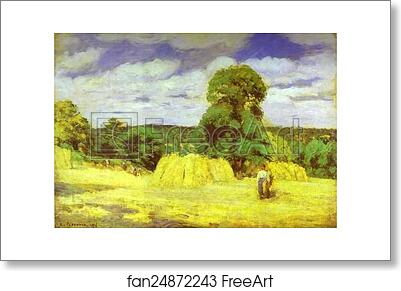 Free art print of Harvest at Montfoucault by Camille Pissarro Free art print of Harvest at Montfoucault by Camille Pissarro