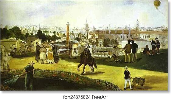 Free art print of The Universal Exhibition. (L'Exposition universelle de 1867) by Edouard Manet