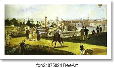 Free art print of The Universal Exhibition. (L'Exposition universelle de 1867) by Edouard Manet