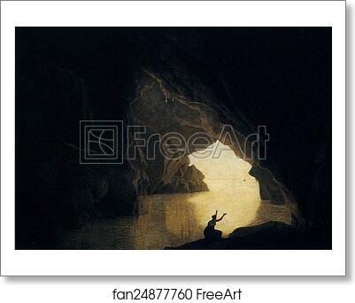 Free art print of A Grotto in the Gulf of Salernum, with the Figure of Julia, Banished from Rome by Joseph Wright Of Derby Free art print of A Grotto in the Gulf of Salernum, with the Figure of Julia, Banished from Rome by Joseph Wright Of Derby