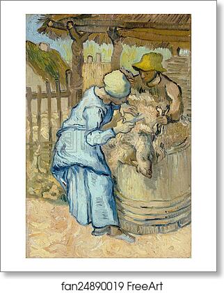 Free art print of The sheep-shearer (after Millet) by Vincent Van Gogh Free art print of The sheep-shearer (after Millet) by Vincent Van Gogh