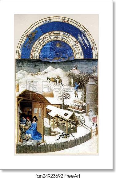 Free art print of Les tr�s riches heures du Duc de Berry. February by Limbourg Brothers Free art print of Les tr�s riches heures du Duc de Berry. February by Limbourg Brothers