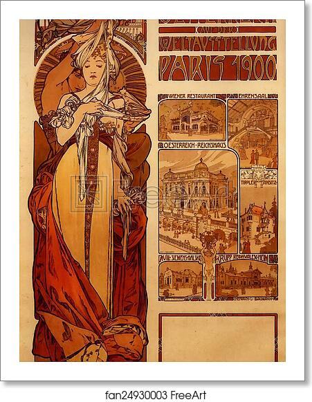 Free art print of Oesterreich Auf Der Weltausstellung Paris 1900 by Alphonse Mucha Free art print of Oesterreich Auf Der Weltausstellung Paris 1900 by Alphonse Mucha