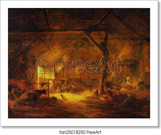 Free art print of Barn Interior by Isaack Van Ostade Free art print of Barn Interior by Isaack Van Ostade