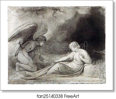 Free art print of Cupid Awakens Psyche by George Romney
