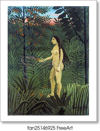 Free art print of Eve by Henri Rousseau
