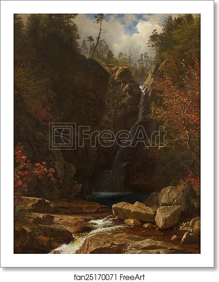Free art print of Glen Ellis Falls by Albert Bierstadt