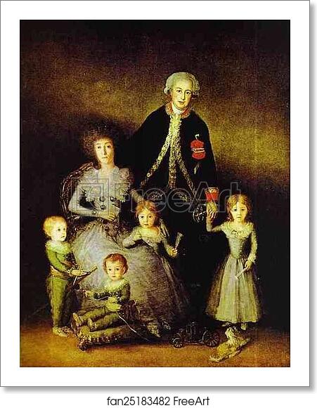 Free art print of The Family of the Duke of Osuna by Francisco De Goya Y Lucientes