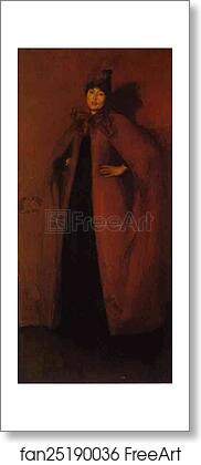 Free art print of Harmony in Red: Lamplight by James Abbott Mcneill Whistler