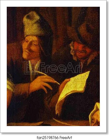 Free art print of Signing of a Marriage Contract. Detail by Jan Steen Free art print of Signing of a Marriage Contract. Detail by Jan Steen