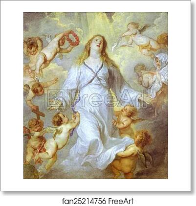 Free art print of The Assumption of the Virgin by Sir Anthony Van Dyck