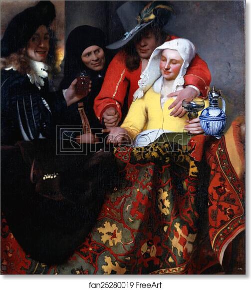 Free art print of The Procuress by Johannes Vermeer
