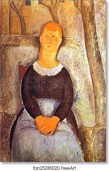 Free art print of La Belle Epicière by Amedeo Modigliani