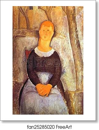 Free art print of La Belle Epicière by Amedeo Modigliani