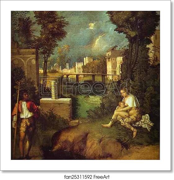 Free art print of The Tempest by Giorgione Free art print of The Tempest by Giorgione