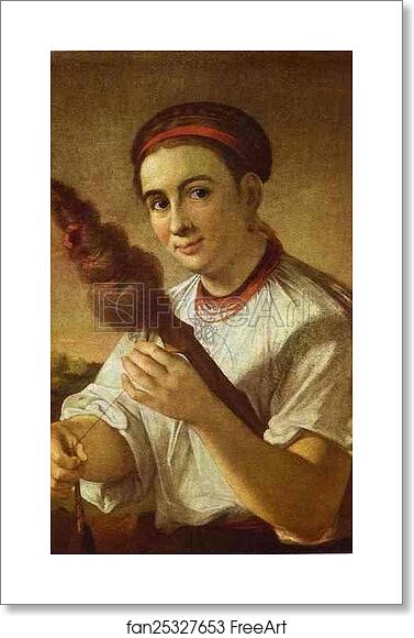 Free art print of A Spinner by Vasily Tropinin Free art print of A Spinner by Vasily Tropinin
