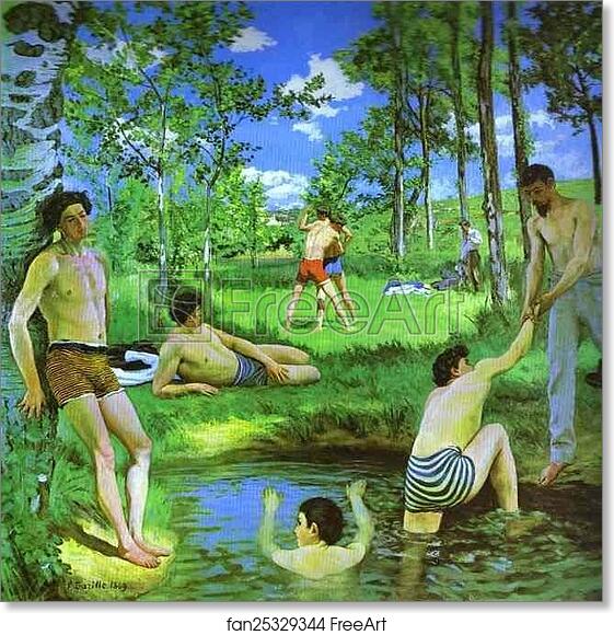 Free art print of Bathers (Summer Scene) by Frédéric Bazille