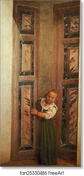 Free art print of Little Girl Peeping Out by Paolo Veronese