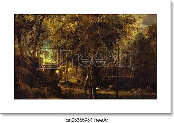 Free art print of A Forest at Dawn with a Deer Hunt by Peter Paul Rubens Free art print of A Forest at Dawn with a Deer Hunt by Peter Paul Rubens