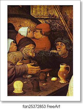 Free art print of The Peasant Dance. Detail by Pieter Bruegel The Elder