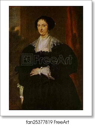 Free art print of Portrait of a Lady Dressed in Black, Before a Red Curtain by Sir Anthony Van Dyck