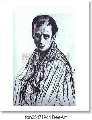Free art print of Portrait of Mikhail Fokin by Valentin Serov