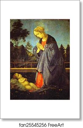 Free art print of The Adoration of the Child by Filippino Lippi