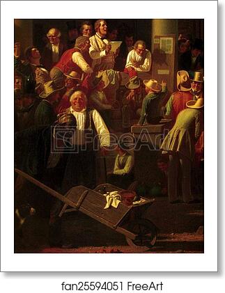 Free art print of The Verdict of the People. Detail by George Caleb Bingham