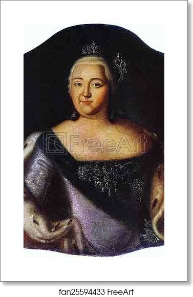 Free art print of Portrait of Empress Elizaveta Petrovna by Aleksey Antropov
