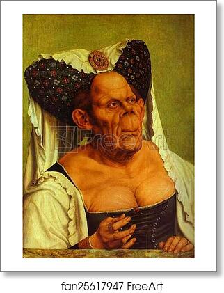 Free art print of Old Woman. (The Queen of Tunis) by Quentin Massys