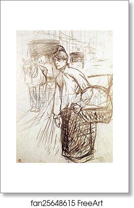 Free art print of Study for the Laundress by Henri De Toulouse-Lautrec