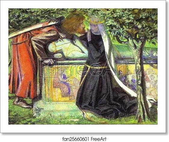 Free art print of Arthur's Tomb: The Last Meeting of Lancelot and Guinevere by Dante Gabriel Rossetti Free art print of Arthur's Tomb: The Last Meeting of Lancelot and Guinevere by Dante Gabriel Rossetti