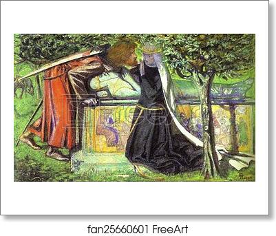 Free art print of Arthur's Tomb: The Last Meeting of Lancelot and Guinevere by Dante Gabriel Rossetti