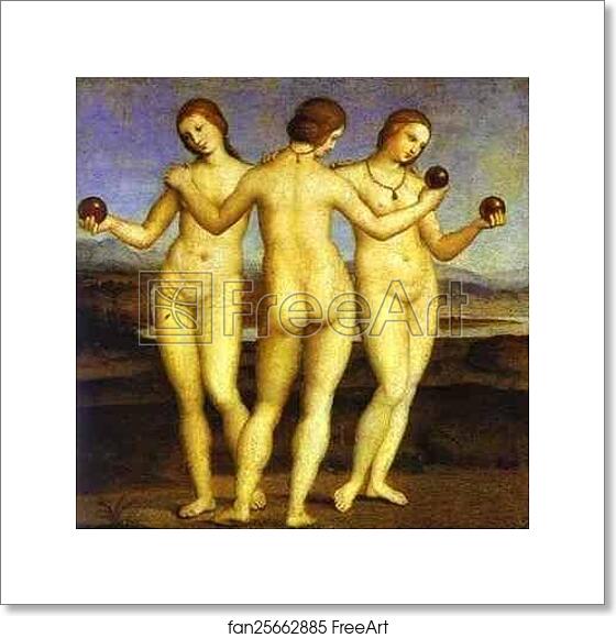 Free art print of The Three Graces by Raphael