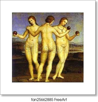 Free art print of The Three Graces by Raphael
