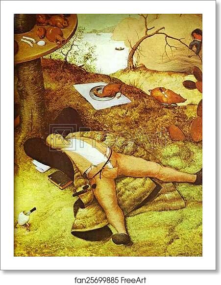 Free art print of The Land of Cockaigne. Detail by Pieter Bruegel The Elder Free art print of The Land of Cockaigne. Detail by Pieter Bruegel The Elder