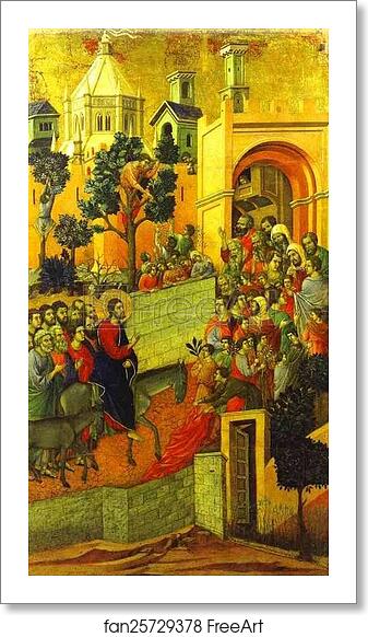 Free art print of Maestà (back, central panel) The Entry into Jerusalem by Duccio Di Buoninsegna Free art print of Maestà (back, central panel) The Entry into Jerusalem by Duccio Di Buoninsegna