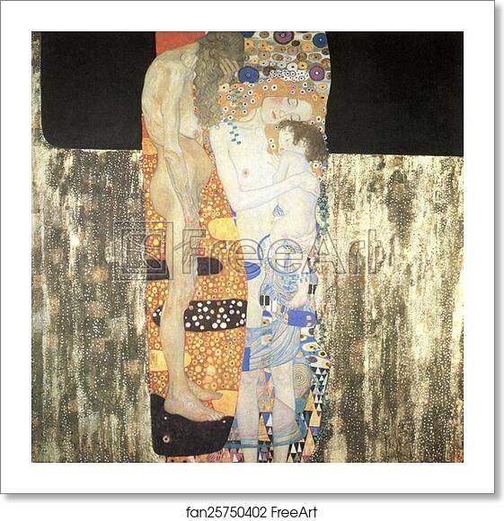 Free art print of The Three Ages of Woman by Gustav Klimt
