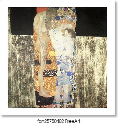 Free art print of The Three Ages of Woman by Gustav Klimt