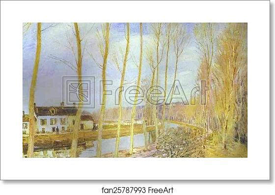 Free art print of The Canal du Loing at Moret by Alfred Sisley Free art print of The Canal du Loing at Moret by Alfred Sisley