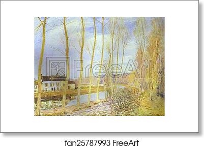 Free art print of The Canal du Loing at Moret by Alfred Sisley
