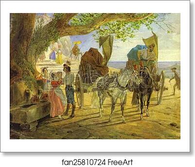 Free art print of Fete in Albano by Karl Brulloff