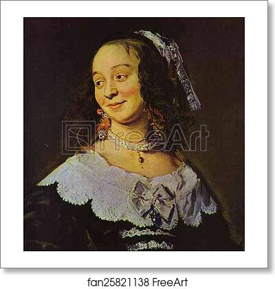 Free art print of Isabella Coymans. Detail by Frans Hals