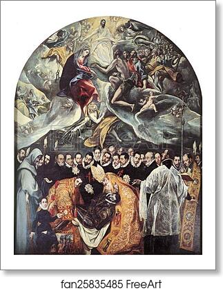 Free art print of The Burial of Count Orgaz by El Greco