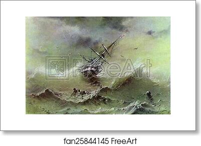 Free art print of Storm by Ivan Aivazovsky